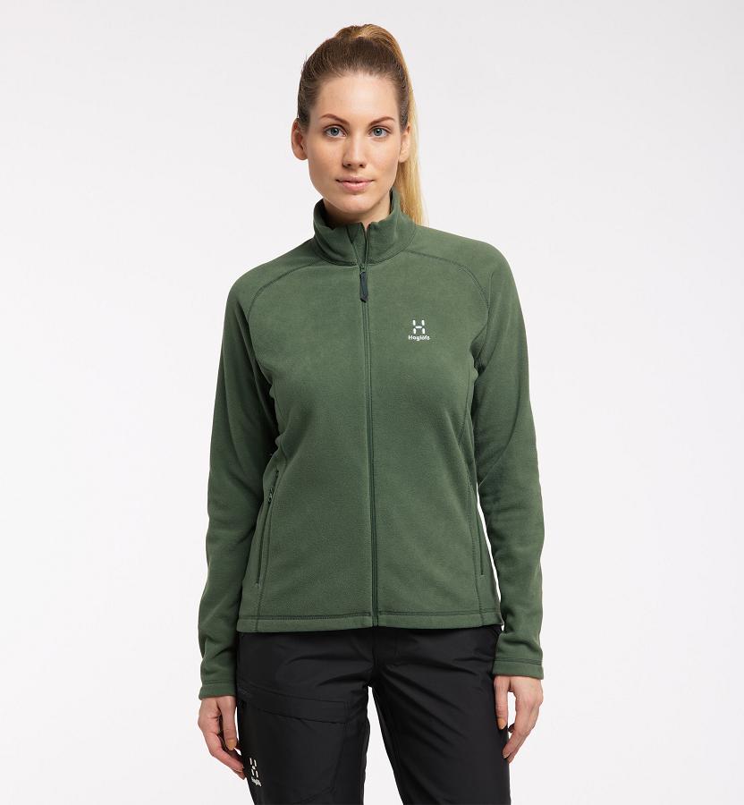 Haglöfs Womens Astro Fleece Dark Green New Zealand 45832RTMU